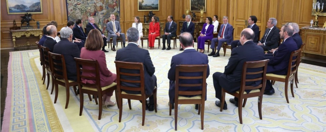 Su Majestad el Rey recibe en audiencia al Patronato de la Fundación Conexión España.